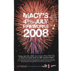 Macy's 4th of July Fireworks 2008 NYC Empire State Building 2000s Print Ad